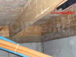 床下基礎外断熱工法のカビ